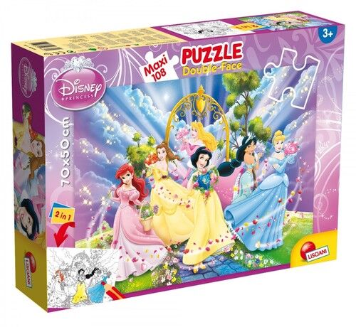 Puzzle dwustronne maxi Księżniczki 108
