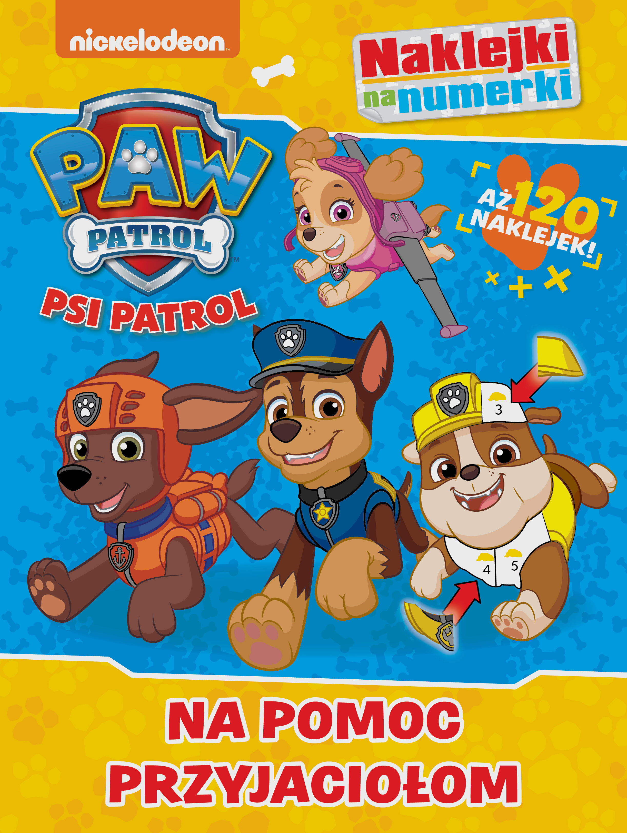 Psi Patrol. Naklejki na numerki. Na pomoc przyjaciołom