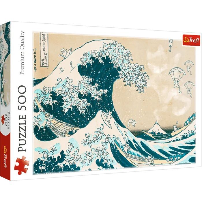 PUZZLE 500 Wielka kocia fala Bridgeman 37537