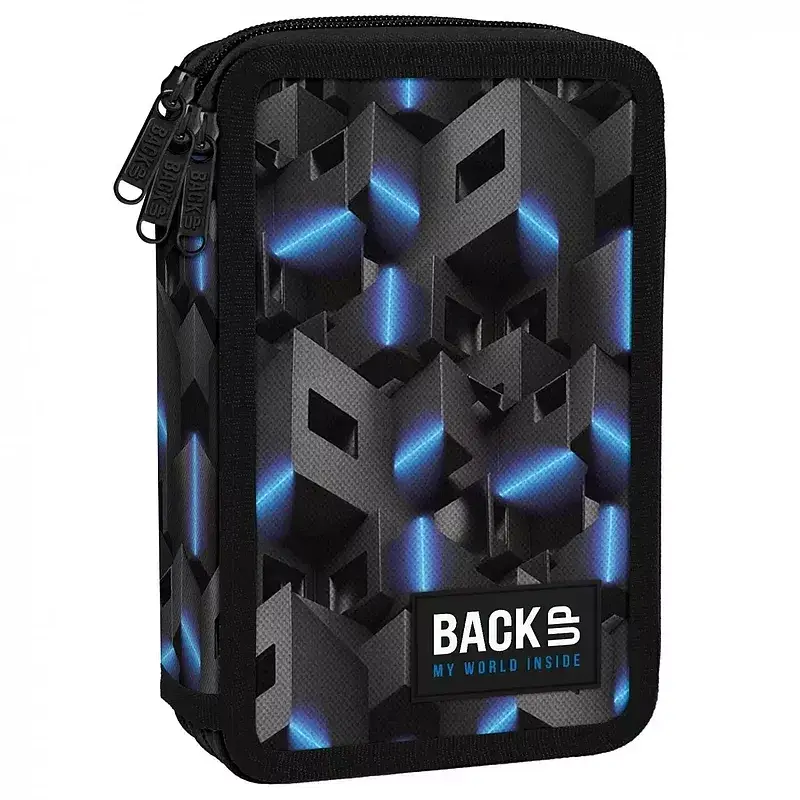 Piórnik 3-komorowy z wyposażeniem backup wzory 3d pb6ew44