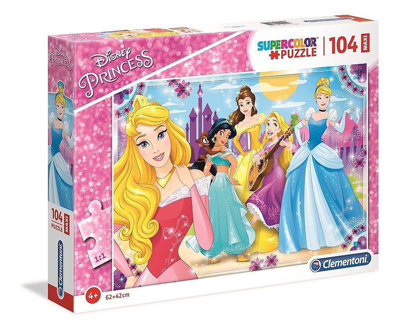 Puzzle 104 maxi super kolor księżniczki 23714