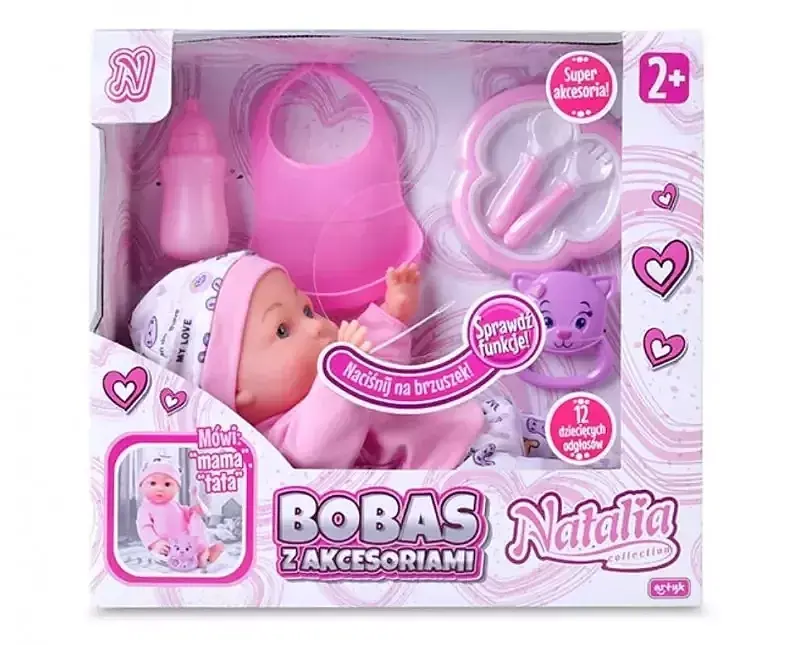 Lalka natalia bobas z akcesoriami 30 cm