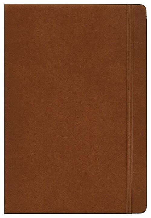 Notes Medium Leuchtturm1917 w kratkę brązowy skórzany