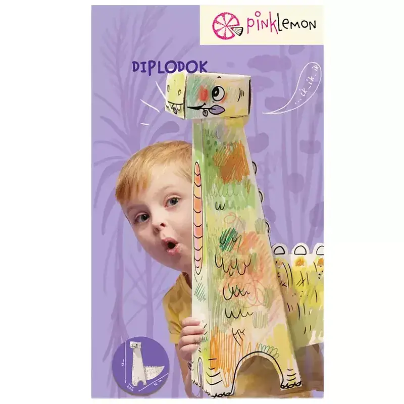Kolorowanka 3d dinozaur diplodocus
