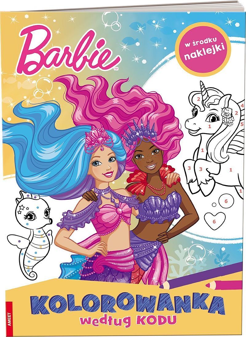 Barbie dreamtopia kolorowanka według kodu kko-1401