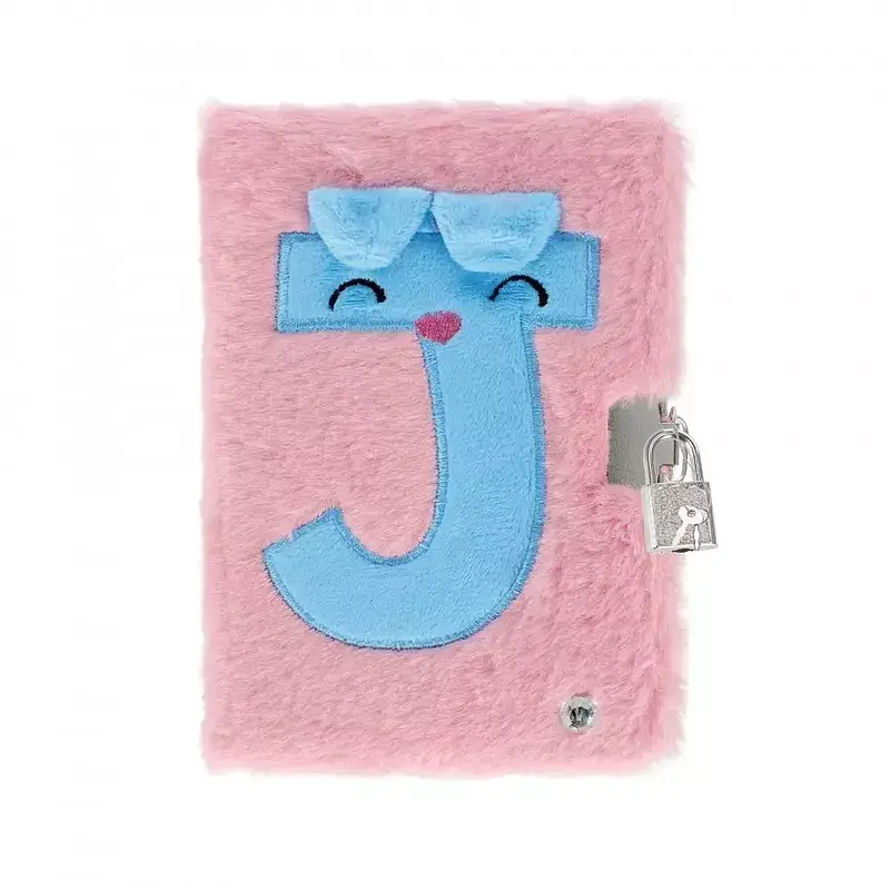 Pamiętnik świecący z kłódką pink "j"