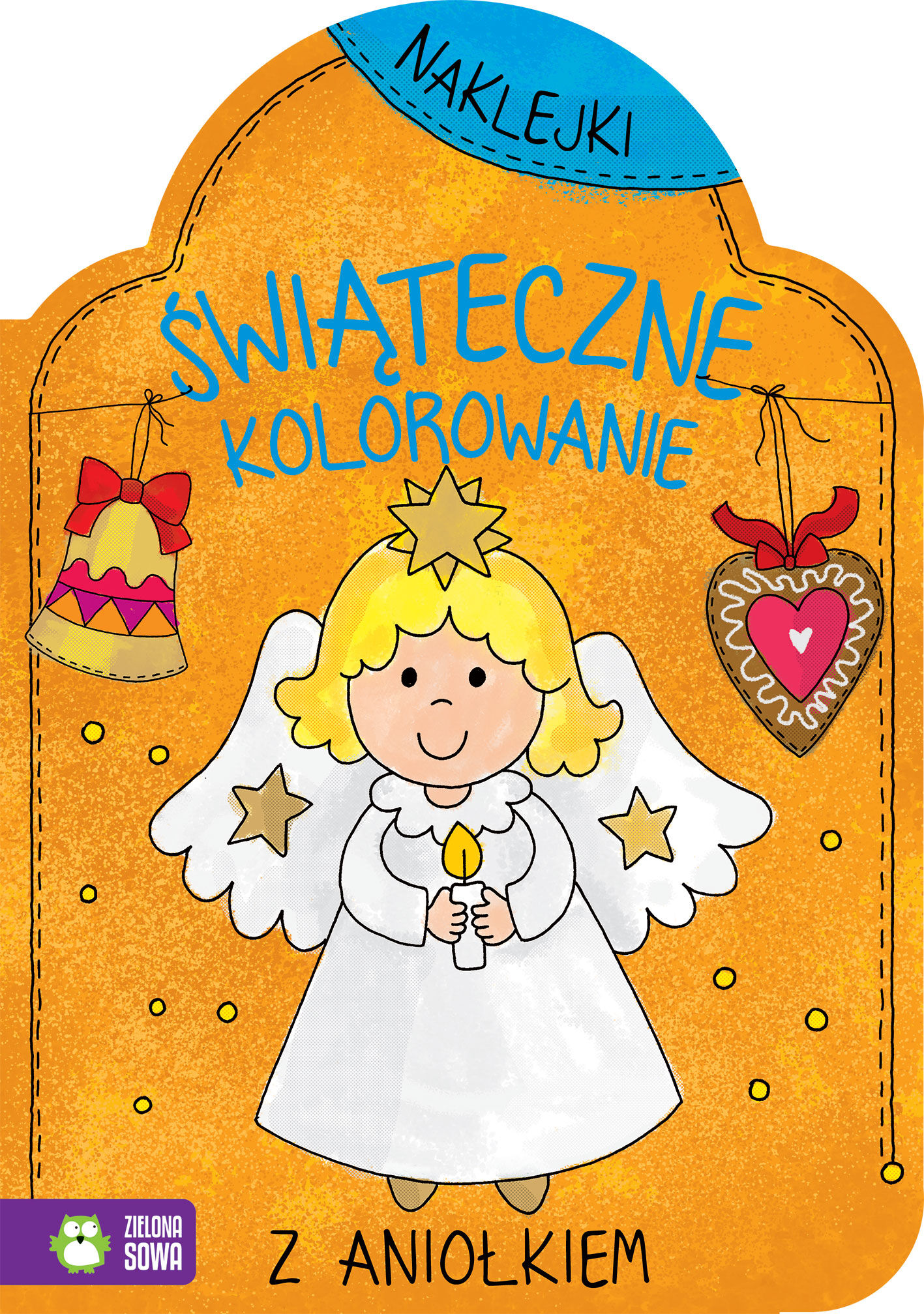 Świąteczne kolorowanie z aniołkiem