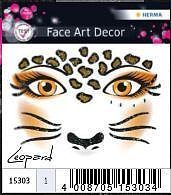 Leopard. Naklejka do zdobienia twarzy