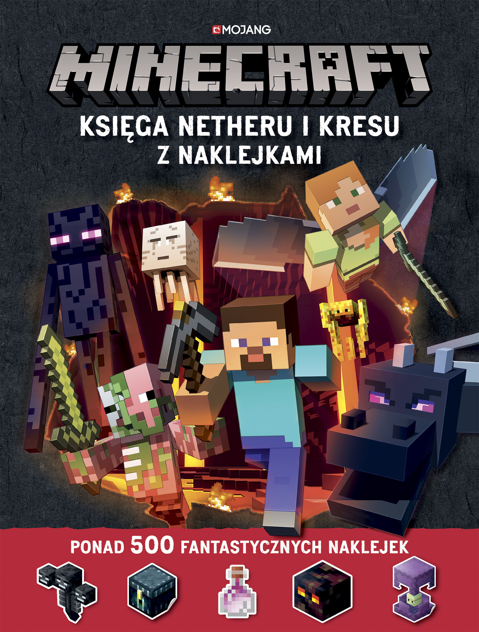 Minecraft. Księga Netheru i Kresu z naklejkami