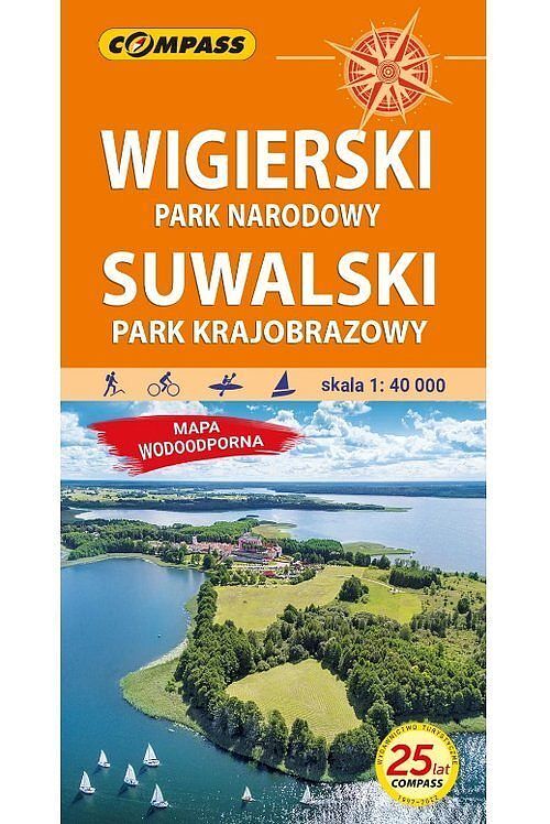 Wigierski Park Narodowy, Suwalski Park Krajobrazowy. Mapa turystyczna w skali 1:40 000 (wersja wodoodporna)