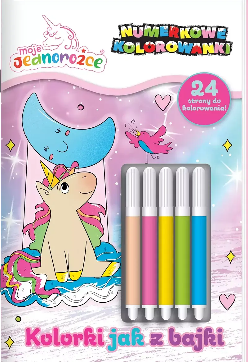 Moje Jednorożce. Numerkowe kolorowanki. Kolorki jak z bajki