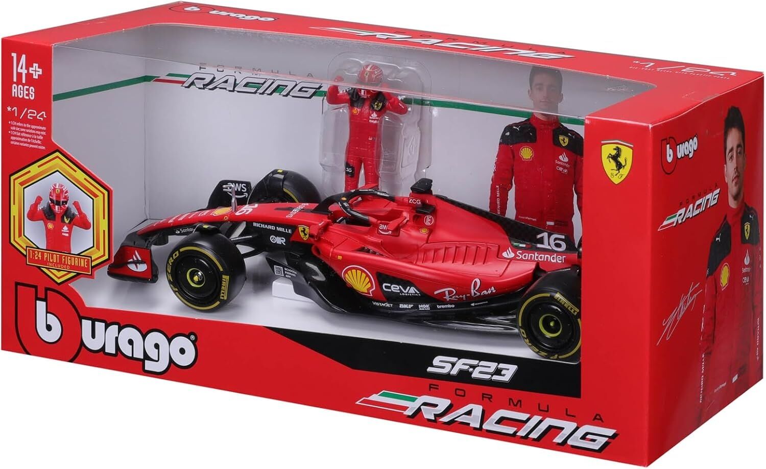Bburago Model 1:24 Ferrari Race SF-23 Charles Leclerc 18-26809_16