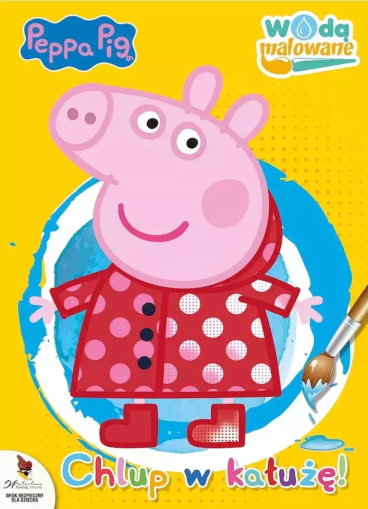 Peppa Pig. Wodą malowane cz.9 Chlup w kałużę!