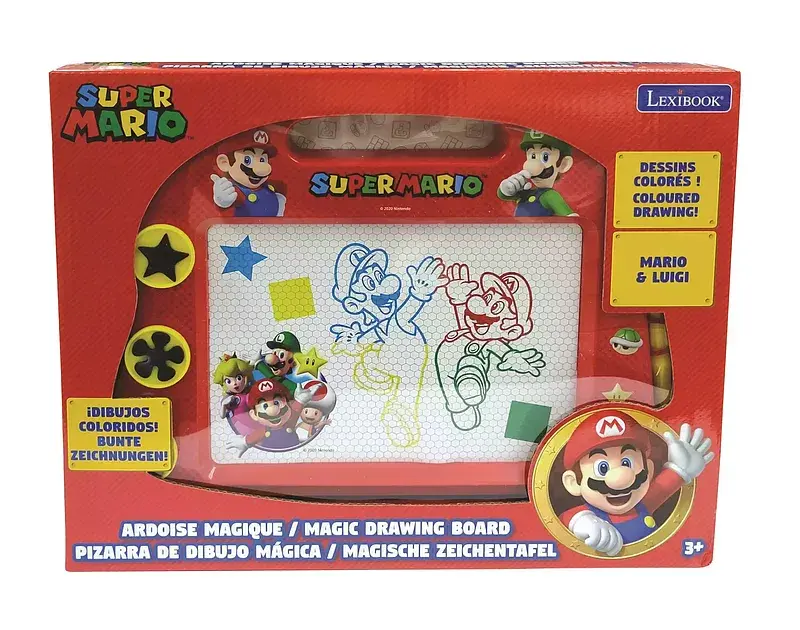 Magnetyczna wielokolorowa tablica kreślarska super mario z akcesoriami a5 crni550
