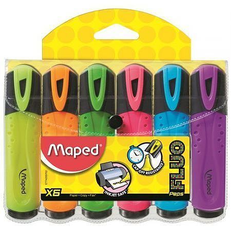 Zakreślacz maped fluo peps 6 kolorów