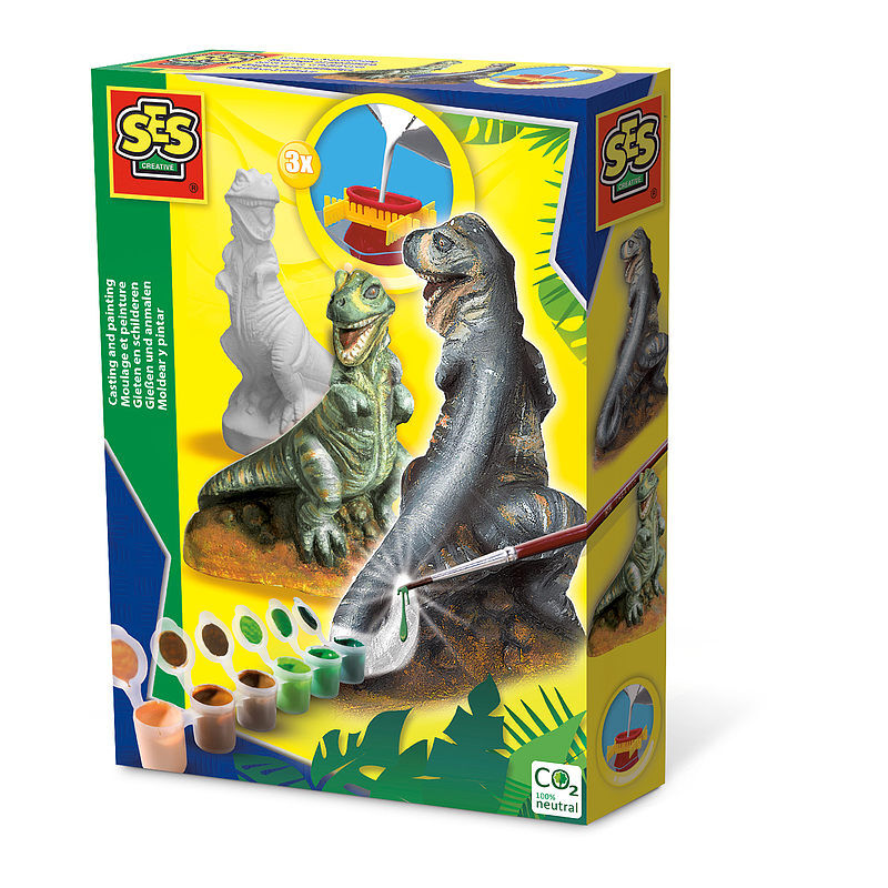 Odlew gipsowy 3d t-rex