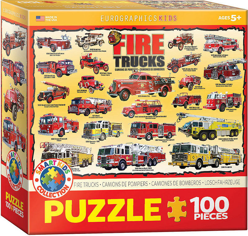 Puzzle 100 smartkids fire trucks 6100-0239