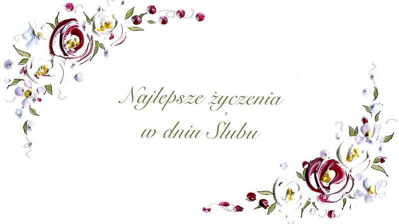 Karnet ślub najlepsze życzenia mak dl s29