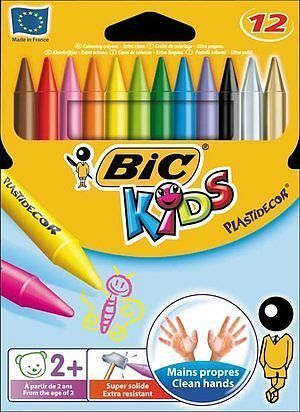 Kredki świecowe BIC Kids Plastidecor 12 kolorów