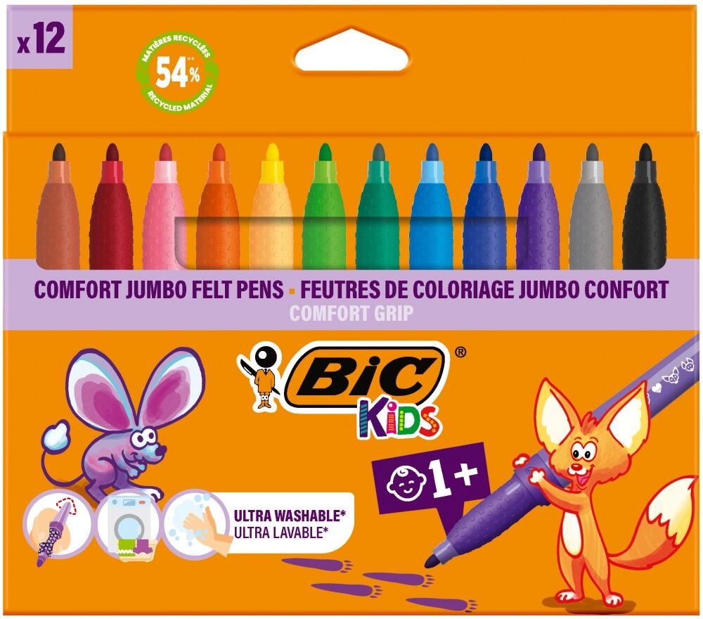 Flamastry Jumbo Comfort 12 kolorów