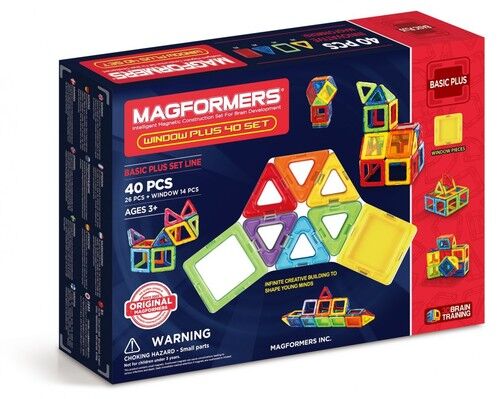 Klocki magnetyczne Magformers Window Plus 40 sztuk