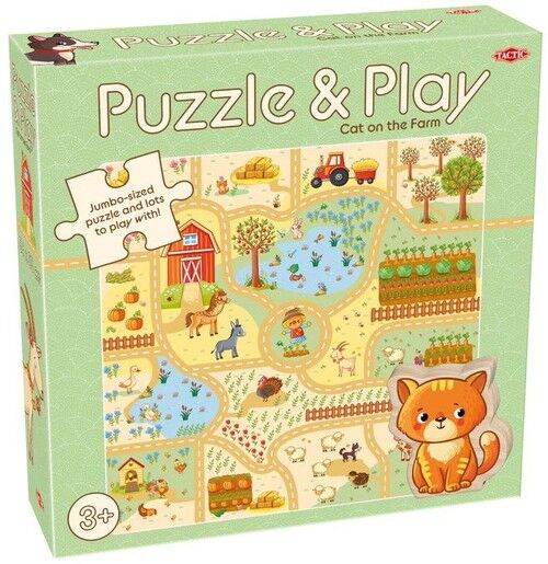 Moje pierwsze puzzle i zabawa: Kot na farmie