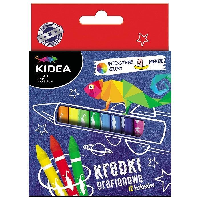 Kredki kidea grafionowe 12 kolorów