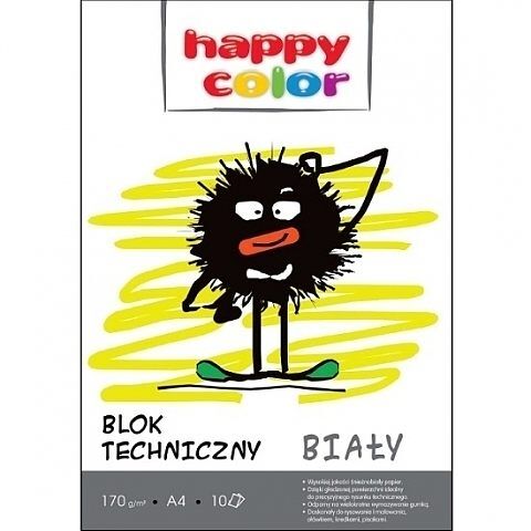 Blok techniczny biały a4 170g happy color pakiet 20sztuk