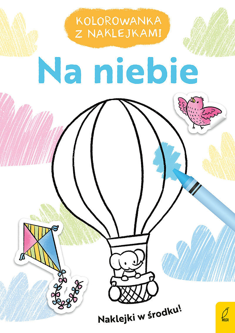 Kolorowanka z naklejkami. Na niebie