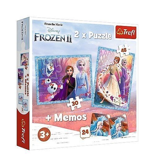Puzzle 2w1 + memos tajemnicza kraina frozen 2 90814