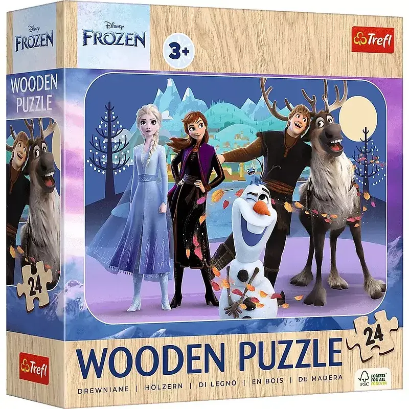 Puzzle drewniane 24 Niesamowita Kraina Lodu