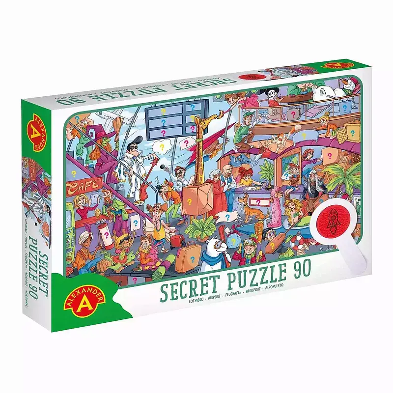 Puzzle obserwacyjne z lupą lotnisko 90 elementów
