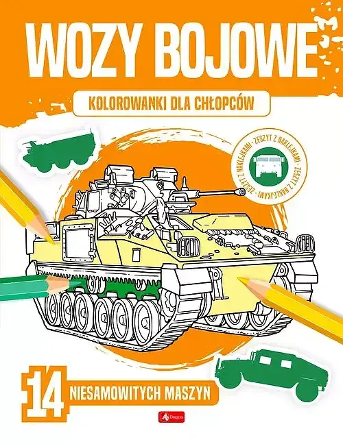 Kolorowanki dla chłopców. Wozy bojowe