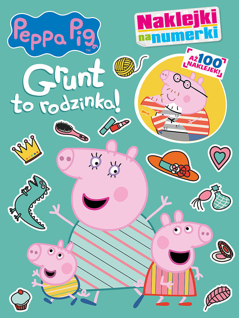 Peppa Pig. Naklejki na numerki. Grunt to rodzinka!