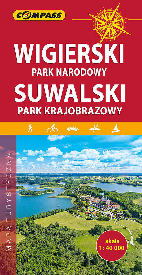 Wigierski Park Narodowy, Suwalski Park Krajobrazowy. Mapa turystyczna w skali 1:40 000