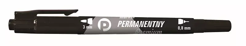 Marker permanetny premium  czarny paczka 12 sztuk