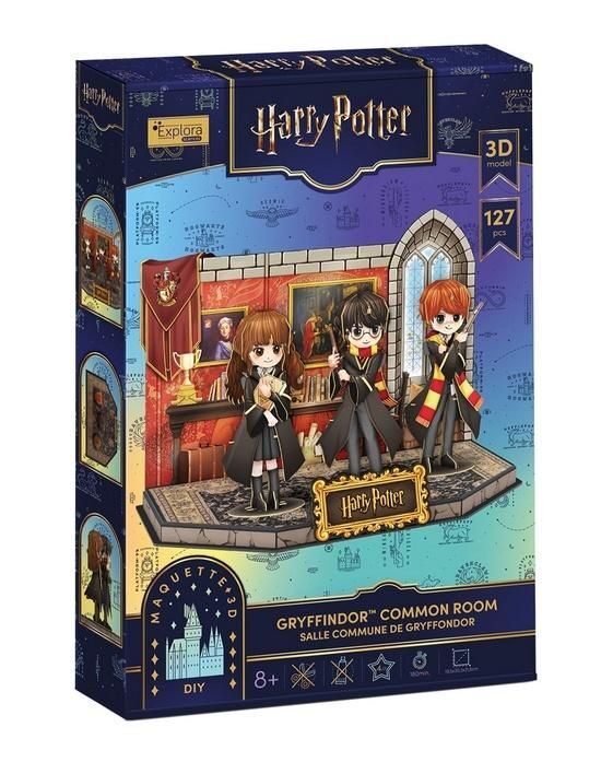 Puzzle 127 3D Harry Potter Pokój Wspólny Gryffindoru
