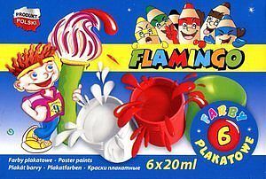 Farby plakatowe Flamingo 6 kol.