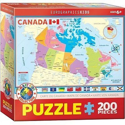 Puzzle 200 eg-map of canada for kids 6200-0797