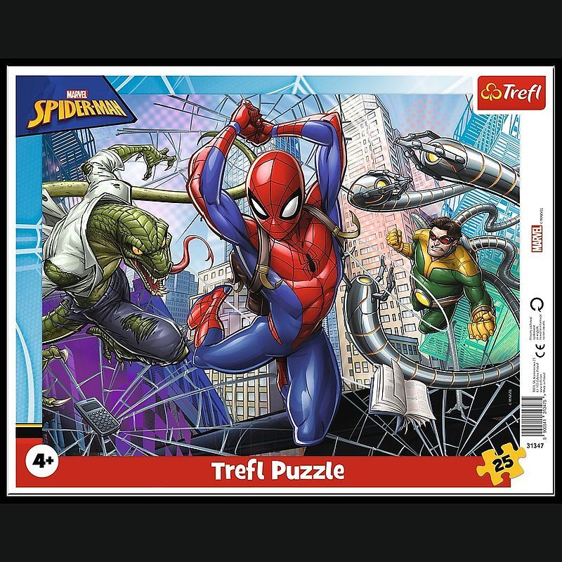 Puzzle 25 ramkowe odważny spiderman 31347