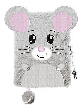 Pamiętnik z kłódką 3D włochacz MY LITTLE FRIEND MOUSE A5, 96 kartek
