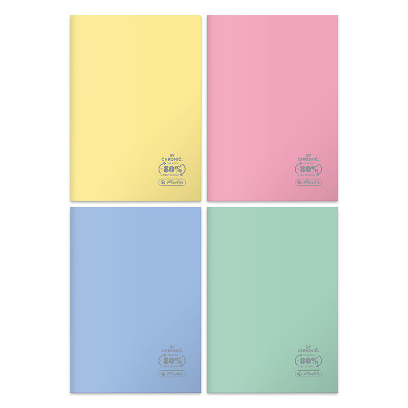 Zeszyt a5 60k kratka eco pp pastel colors fsc pakiet 5 szt
