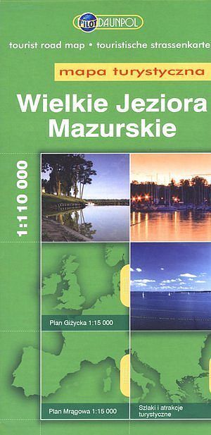 Wielkie Jeziora Mazurskie. Mapa turystyczna w skali 1:110 000