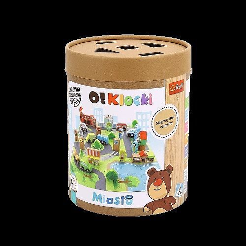 Zabawka drewniana o!klocki miasto 61503