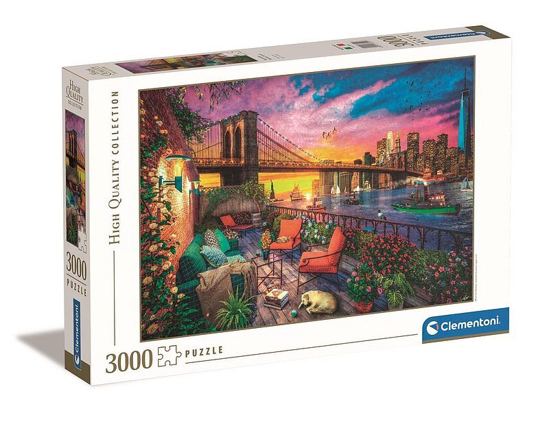Puzzle 3000 hq manhattan balcony sunset 33552