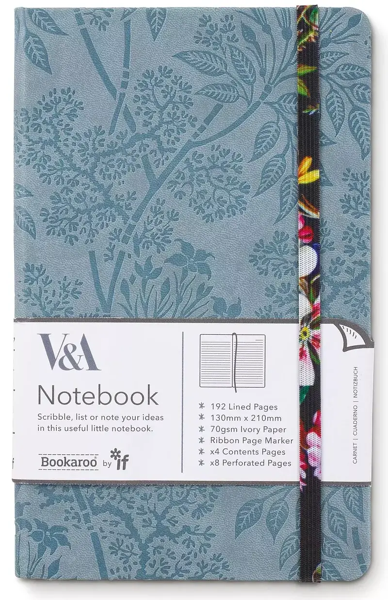 Notatnik a5 v&a bookaroo journa kilburn black floral