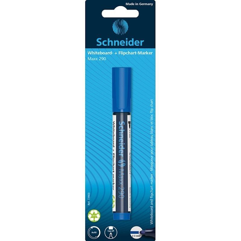 Marker do tablic schneider maxx 290 okrągły 2-3mm blister niebieski