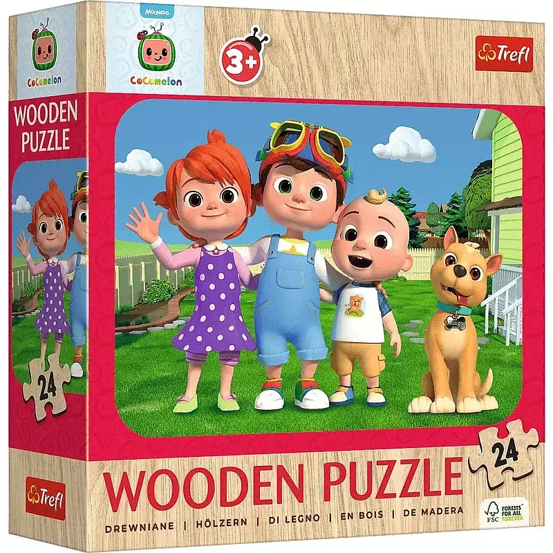 Puzzle 24 drewniane wesoły cocomelon 20267