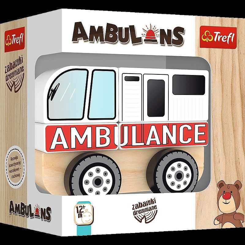 Ambulans zabawka drewniana trefl 61000