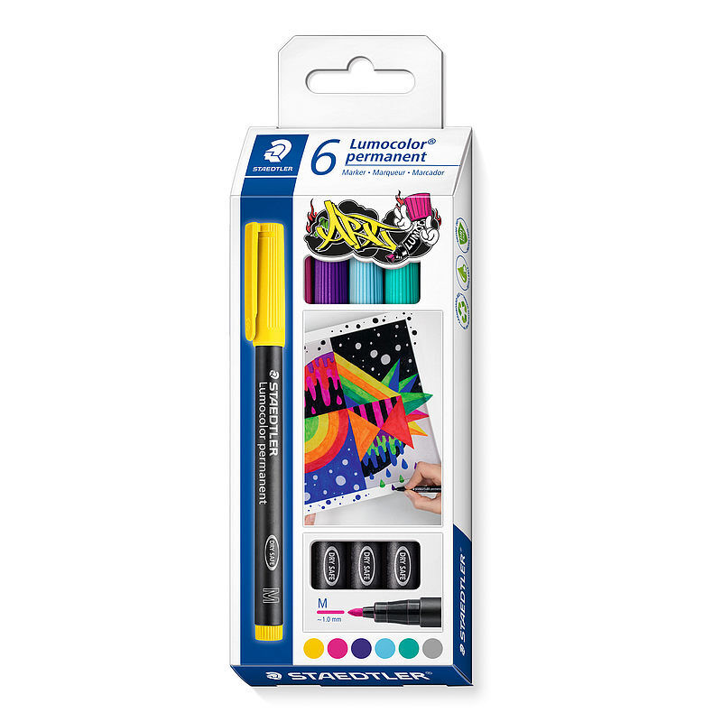 Foliopis lumocolor m wodoodporny 6 kolorów staedtler